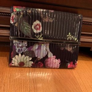 Ted Baker Floral Patent Envelope Clutch